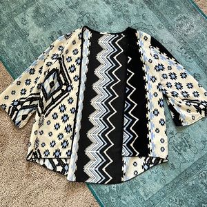 Aztec print cardigan